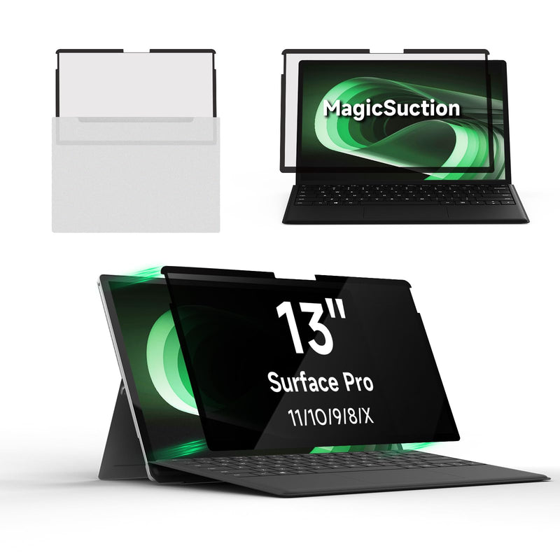 Laptop Privacy Screen for 13inch Surface Pro 11/10/9/8/X, Removable Computer Screen Anti-Spy Filter Shield for Microsoft Surface Pro 13in 13 in