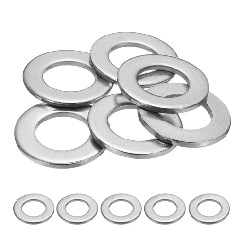 uxcell M33 Flat Washer for Screw, 6Pcs 304 Stainless Steel Washers 33MM ID x 60MM OD x 3MM Thick for Bolts, Factories Repair, Kitchens, Shops, and Outdoor Construction (Silver Tone) 33 x 60 x 3 mm/1.3 x 2.4 x 0.12 inches