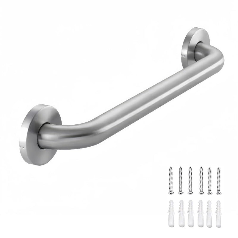 Stainless Steel Bathroom Safety Shower Grab Bar, Anti Slip Bathtubs Grab Bars,Toilet Assist Saft Handle Handrail ADA Compliant 500lbs for Handicap Elderly Senior (Brushed, 18 inches) Brushed