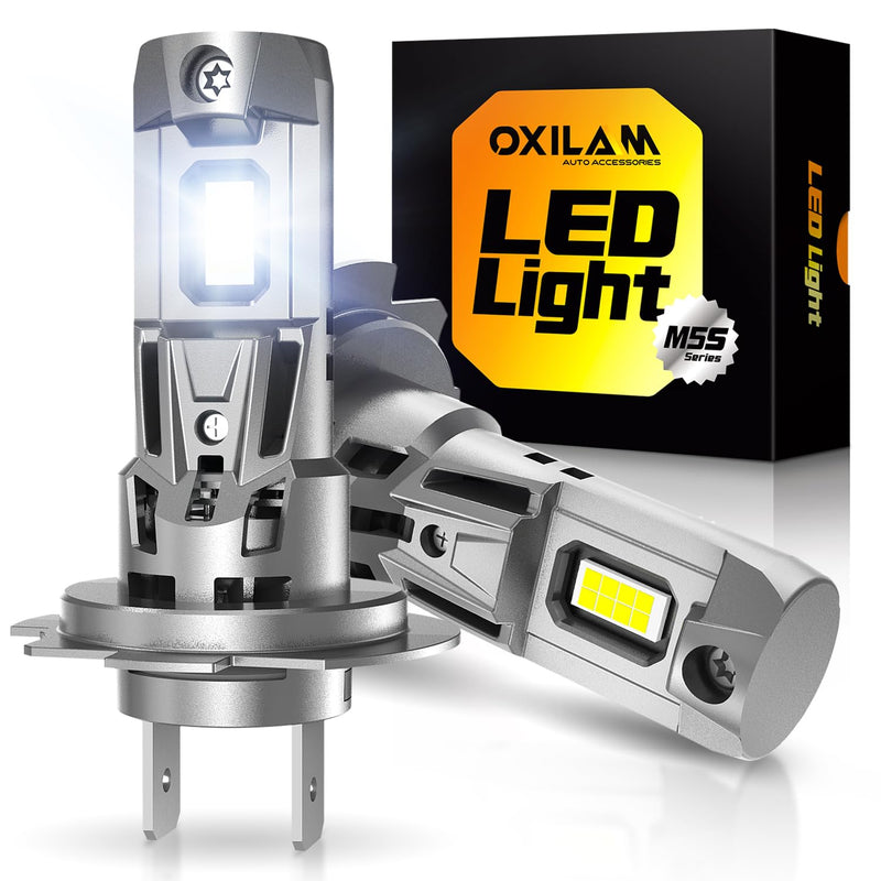  [AUSTRALIA] - OXILAM H7 LED Bulb, 40000LM 900% Super Bright, 1:1 Size No Adapter Required, Non-polarity Plug and Play, 6500K Cool White Fog Light, Pack of 2
