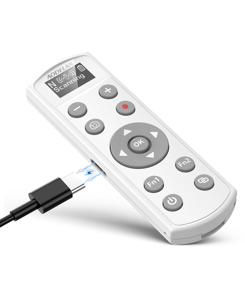 for Nikon Wireless Camera Remote Control - Aodelan Rechargeable Shutter Release Trigger with OLED Screen for Zfc, Z50, P1000,A1000, P950, B600; Replaces Nikon ML-L7(White) Update White Remote for Nikon