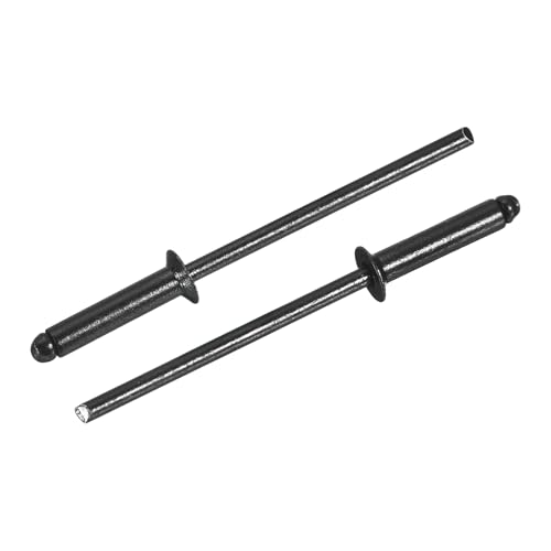 uxcell 200Pcs 1/8"x1/2" Countersunk Head Blind Rivets, Black