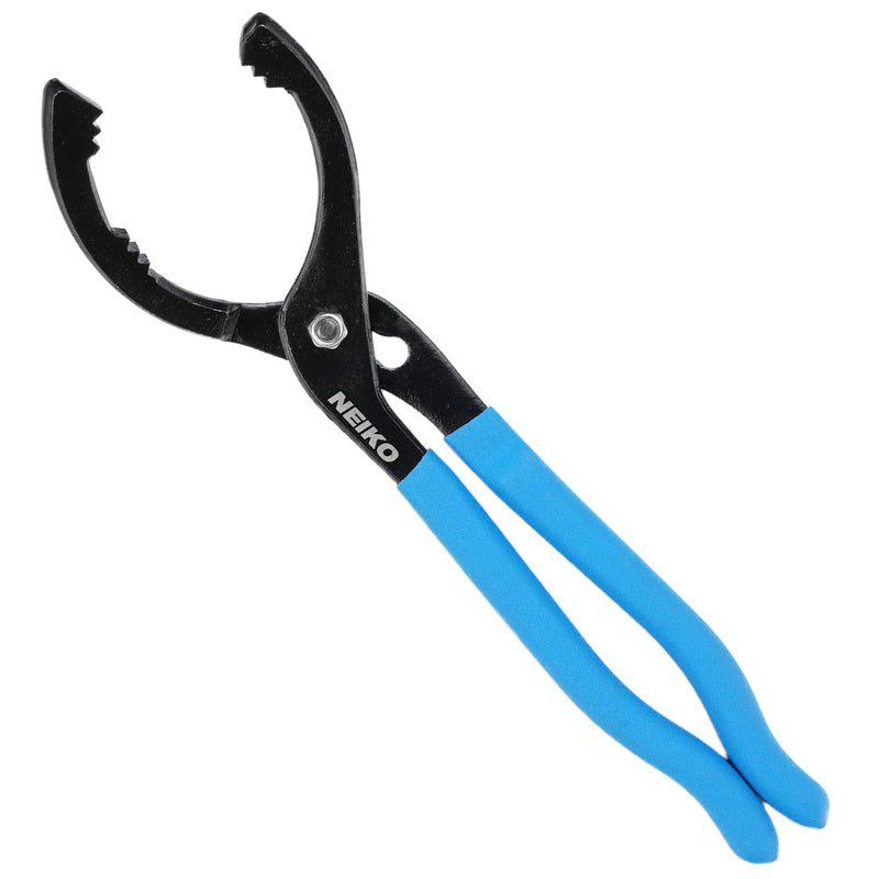 NEIKO 03422A Oil Filter Wrench, 12” Adjustable Oil Filter Pliers, 3 Adjustable Positions, Fits 2-3/8” to 4-1/2”, Oil Change Tools, Filter Removal Tool 12" Oil Filter Wrench