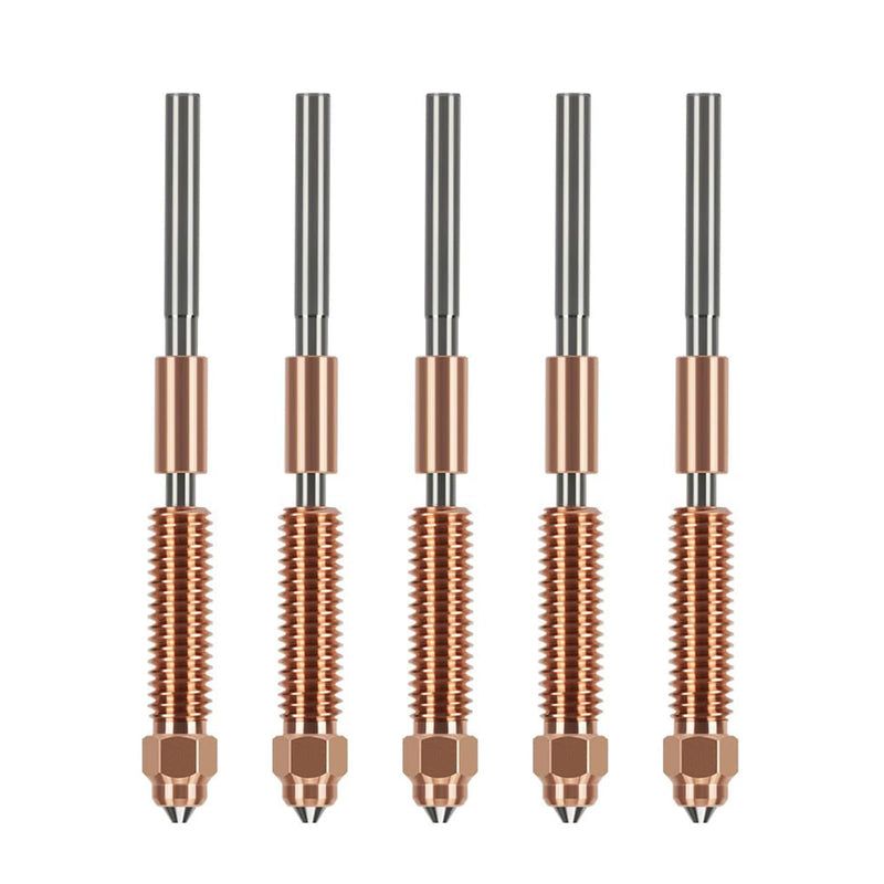 K1C Nozzle Kit 5PCS 0.2 0.4 0.6 0.8 1.0mm Quick-Swap Tri-Metal Hardened Steel High Temp for K1 Max Ender 3 V3 5PCS Kit 0.2-1.0mm 5