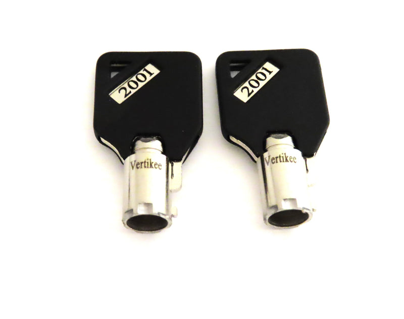 Sentry Safe Keys Cut from 2001 to 2100 Tubular Keys Black Tops Dark Engraved Vertikee(TM) (2042) 2042