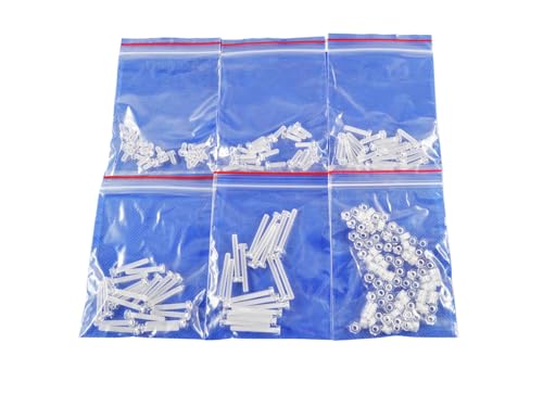 200 pcs Acrylic Screws and Nuts M3 Kit Metric Diameter 3mm