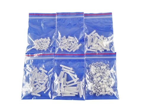 200 pcs Acrylic Screws and Nuts M4 Kit Metric Diameter 4mm