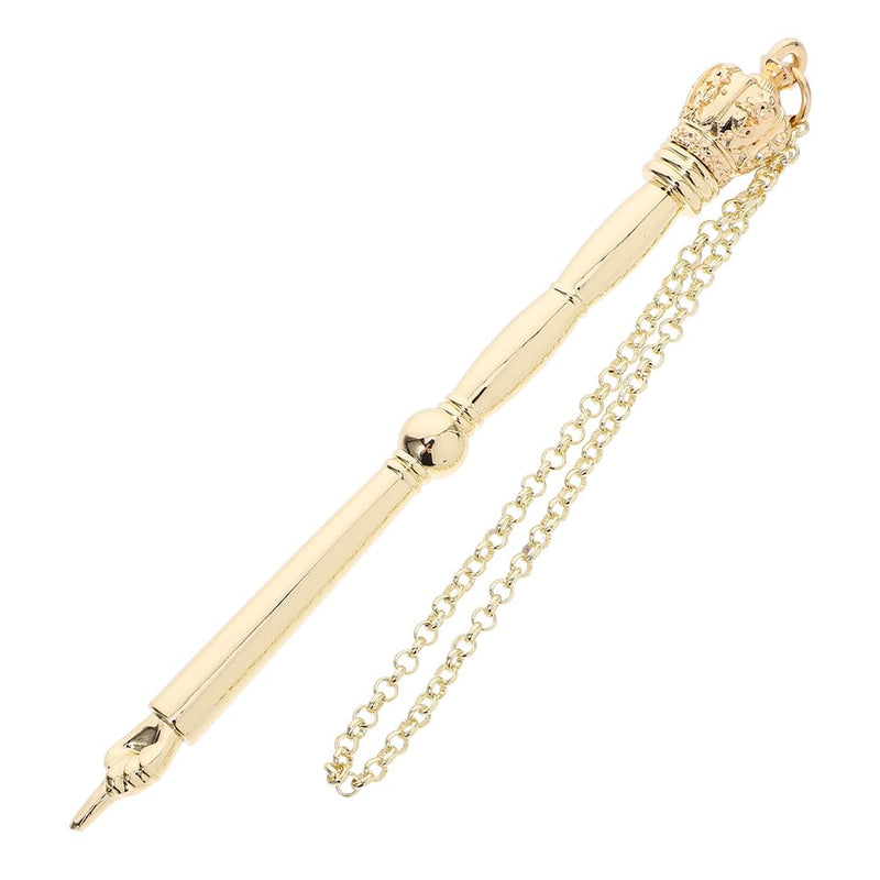 LUOZZY Jewish Bible Reading Pointer Tool Elegant Metal Finger Torah for Mitzvah Wedding 17cm Gold Crown Head Adult Ceremony