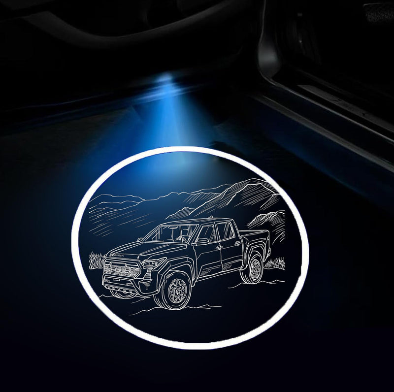 2Pcs Car Door Lights Logo Projector Wireless Ghost Shadow Lamp Laser Ghost fit for Toyota Tundra t--t