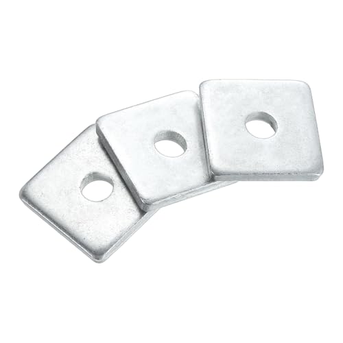 uxcell 5pcs M10x40x6mm Square Plate Bearing Washers Carbon Steel Plate Square Plate Washers Flat Pad Spacer Gasket for Hardware Fastener 5