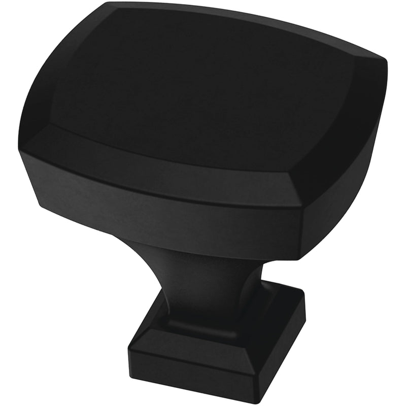Franklin Brass 10 Pack Matte Black Cabinet Knobs 1-1/4 inch (32mm) Kitchen Cabinet Handles and Drawer Knobs for Cupboards, Dressers, Furniture, Bathroom Vanity |Beveled 1-1/4" (32mm) Knob