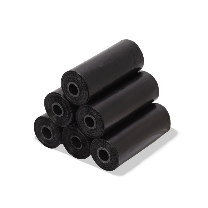 Ginsco 0.8 Gallons Disposable Trash Bags for Mini Car Trash Can, Portable Small Car Garbage Bags, Cars Accessories, Mini Trash Bags, Plastic Trash Bag for Cars/Home/Office (6 Rolls/90 Counts) Black 6