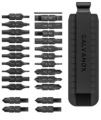 Galvanox Double Sided Bit Set Designed for Leatherman Multi-Tools, Flat-Bit Screwdriver Set with Holder (21 Pc Set + 4 Bonus Bits)