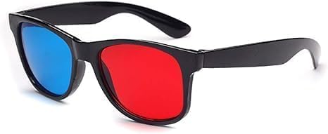 1Pc 3D Glasses,3D Viewing Glasses,Universal TV Movie Dimensional Video Frame 3D,DVD Game 3D Style,Televisions Accessories, Weightlight Simple Design (Red and Blue)