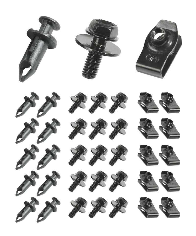 35PCS Car Engine Under Cover Splash Shield Guard Body Bolts Screws,Skid Plate Bolts Screw Kit,Bumper Screws,Engine Splash Shield Screw,Suitable for Most Cars and Sedans Replacement