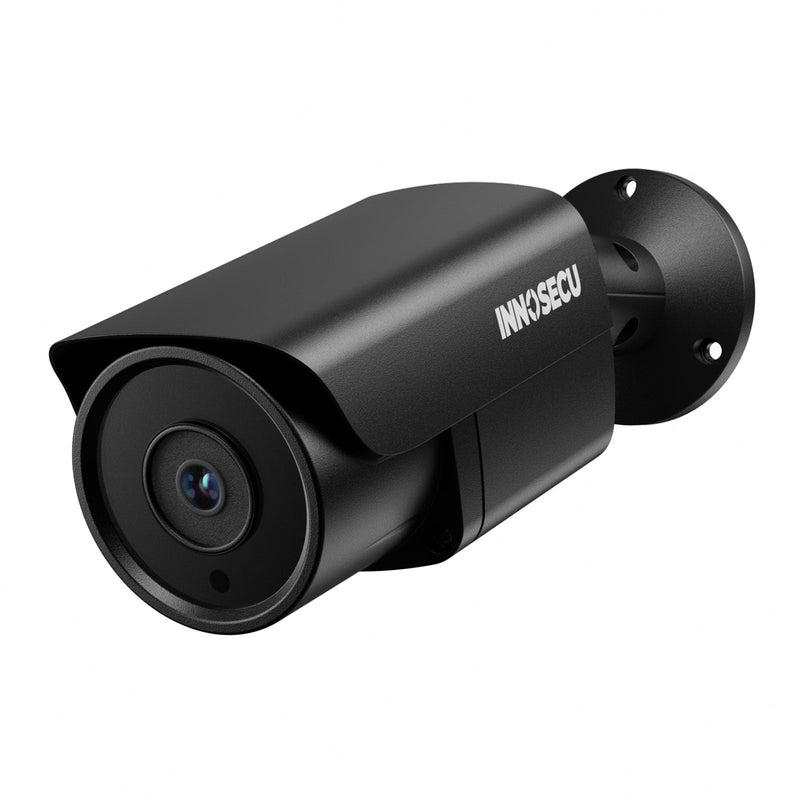 UltraHD 12MP PoE Camera, IP Security Surveillance Bullet Camera for Outdoor Indoor, Waterproof IP67, Built-in Mic, 2.8mm Lens Wide Angle 110 °, Human/Vehicle Detection, INB12LR37E-B (Black) BLACK