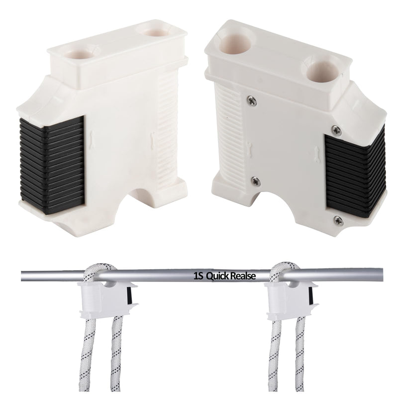 2PCS Quick Release Boat Fender Clips, Adjustable Boat Fender Hanger, Anti-Slip Boat Bumper Rail Adjuster for Dock, Pontoon, Yacht and Sailboat Protection