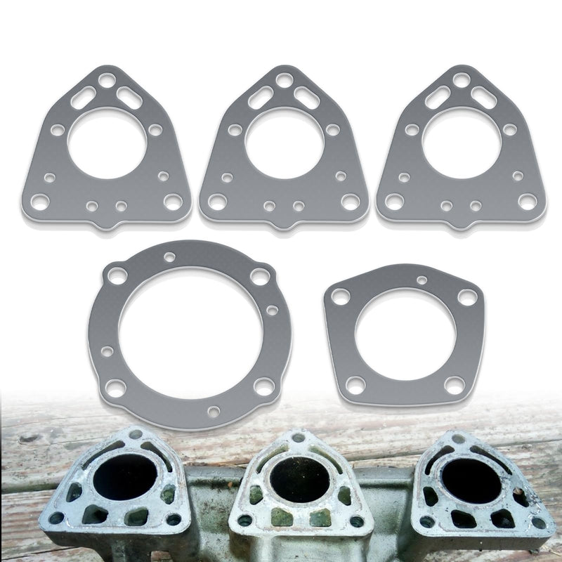 5 Pack Exhaust Rebuild Gaskets Seals Kit Replacement for Kawasaki Jet Skis 1100 ZXI/1100 STX/Ultra 130