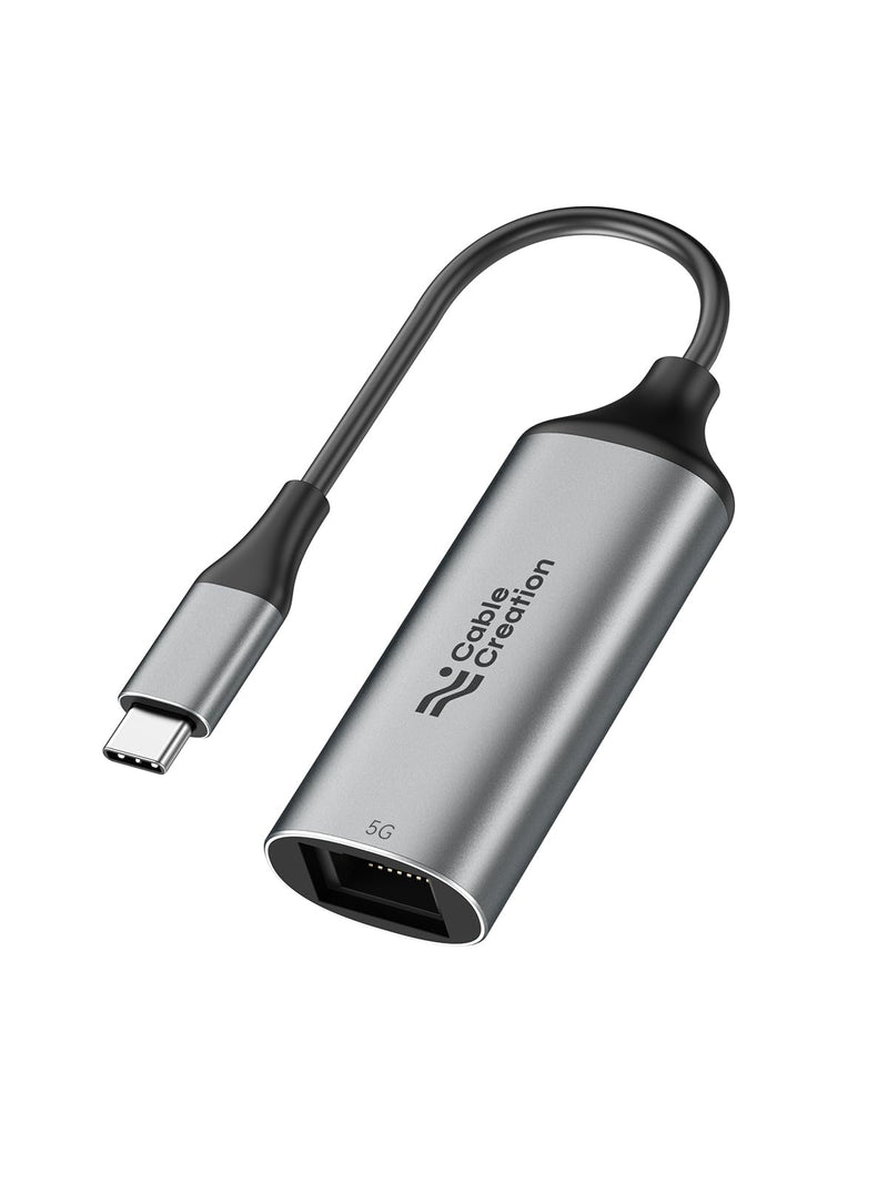 CableCreation 5Gbps USB C to Ethernet Adapter, 5Gbps Type C to RJ45 Network LAN Internet Adapter Compatible with MacBook, XPS, Thunderbolt 5/4/3, Other USB-C Devices