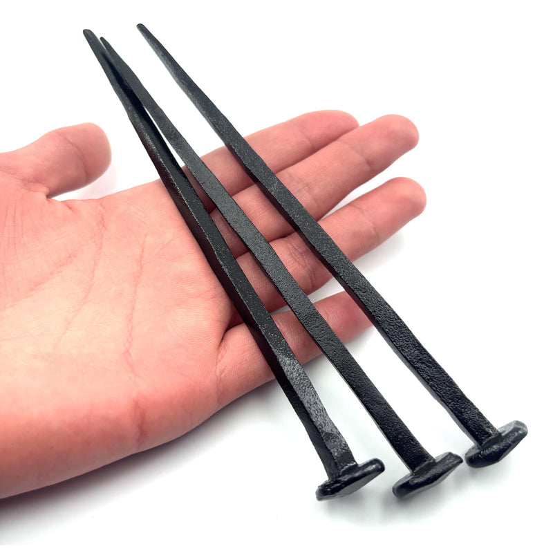 3 Pcs Wrought Iron Decorative Nails,Jesus Cross,Confirmation Gifts,Christian Home Decor,Hand Forged Nails,Hand Forged Crucifixion Nails,Iron Nails,Jesus Crucifixion Flat Head Nail (3) 3