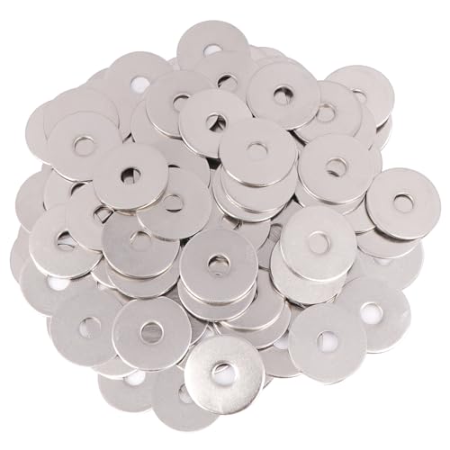 100PCS Fender Washers 1/4" x 1", 304 Stainless Steel Flat Washers Large OD Flat SS Oversized Washers for Screws Bolts Hardware (1/4" x 1" 100PCS) 1/4" x 1" 100PCS
