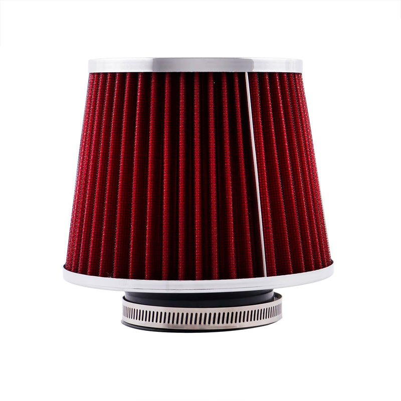 2.5"Universal Clamp-on Air Intake Filter - Washable, High-flow，Lower intake air temperature, Inlet Cold Air Cone Replacement 2.5"