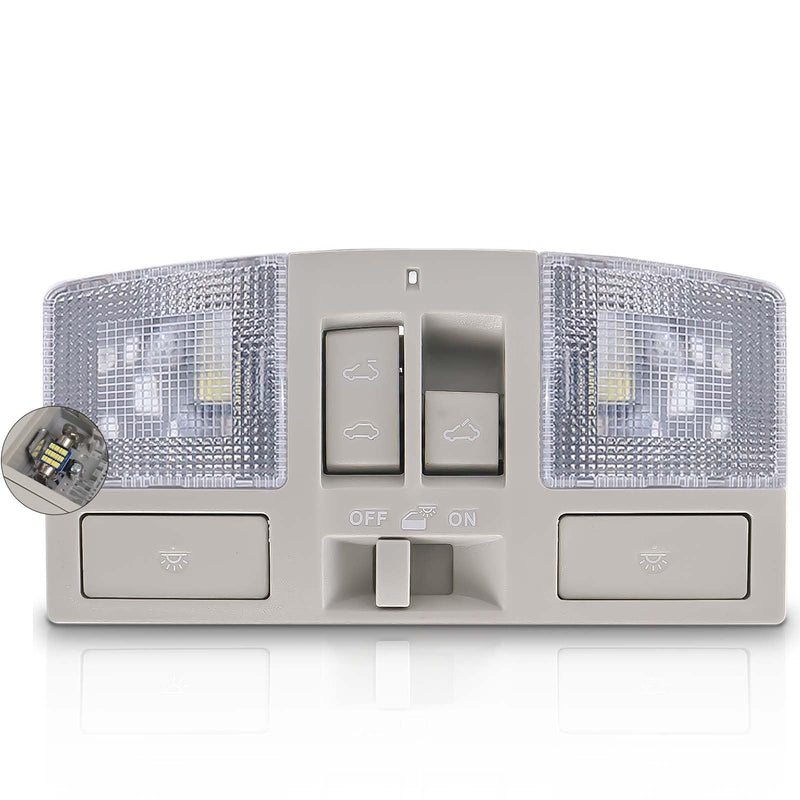 LED Overhead Console w/Sunroof Switch Fit for Mazda 3 2010 2011 2012 2013, Interior Ceiling Roof Reading Dome Light Map Lamp Replace# BBM6-69-970B-75, BCN8-69-970B-75, BBM669970B75 LED