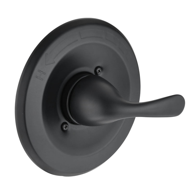 Shower Trim Kit Compatible with Delta 13/14 Series, Shower Cover Plate with Handle, Matte Black(Valve& Catridge Not Inclued)