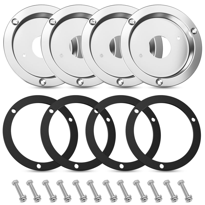 HOCHO Watermelon Lights Bracket, Stainless Steel Watermelon Lights Bezel Fit for Any 4 1/4'' Hole, Stainless Steel for Truck RV Trailer Tail, 4 PCS