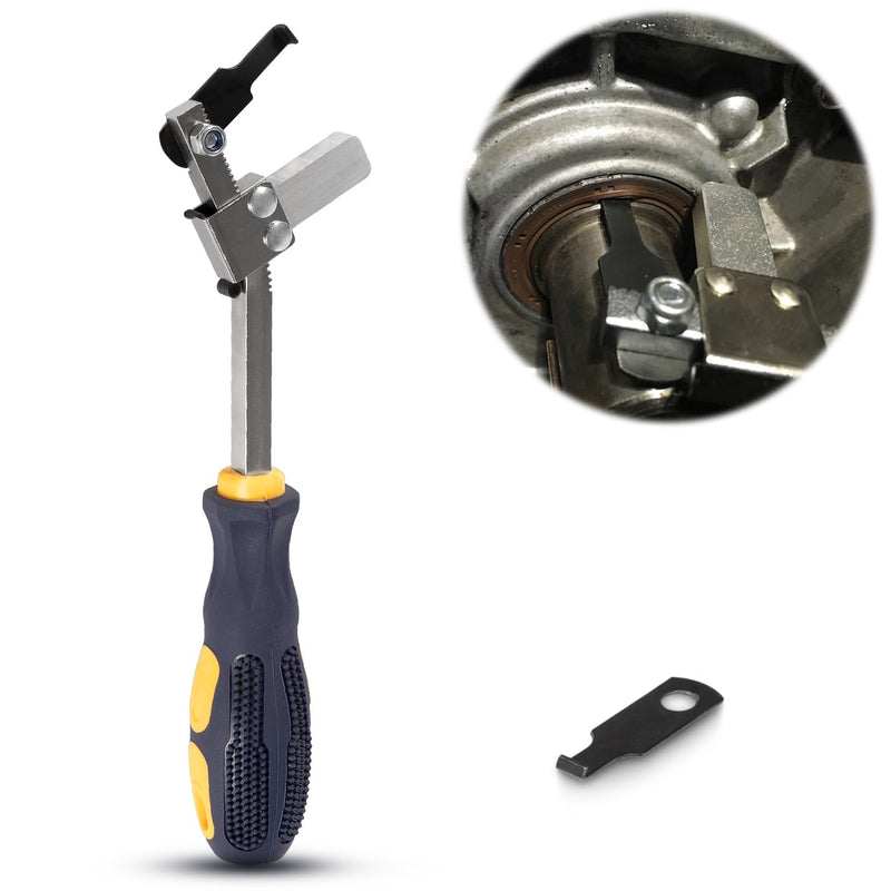 Shaft Type Seal Puller, Universal Seal Removal Tool for Camshaft and Crankshaft Seals with Adjustable Locking Fulcrum