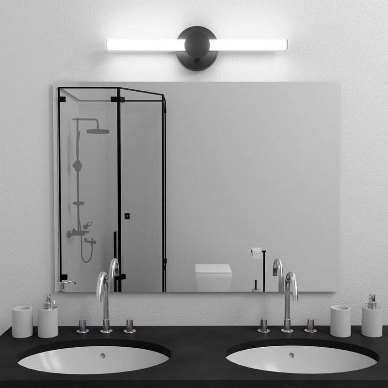 Wall Light Fixture, LED Bathroom Vanity Light Fixtures, Matte Black Modern Dimmable Wall Sconces Lamp for Powder Room, Hallway, Bathroom, Laundry Room, 20inch Cool White 5700K- ETL CERT 20 inch-1pack