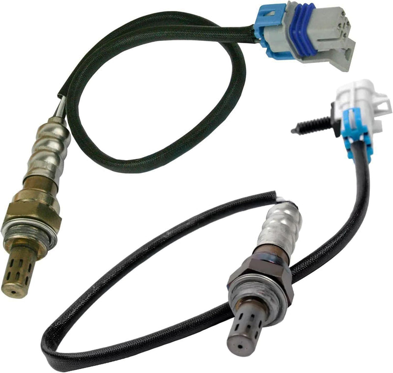 Upstream Downstream O2 Sensor Fit for Chevy Silverado Suburban Avalanche Malibu Tahoe 2003-2014,for GMC Yukon Sierra Buick Pontiac Saturn Replace#234-4668,234-4256,15284 250-24470 1x Upstream and 1x Downstream