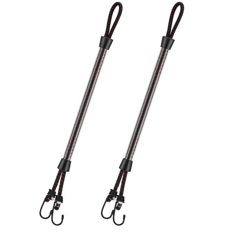 Tandefio 2 Pcs Dock Rods for Boat Docking Pole 16 Inch Docking Sticks for Boats Mooring Bungee Lines with Hook, Speedboat Accessories for Men Gifts Red Black
