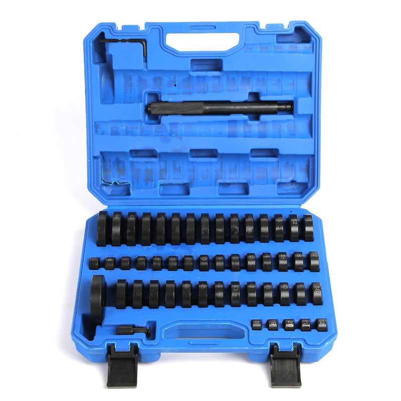 52 - in - 1 Custom Bushing Driver Kit，Ideal for Transmission Bushing Removal, Wheel Axle Bearing Race & Seal Installation (Blue) blue