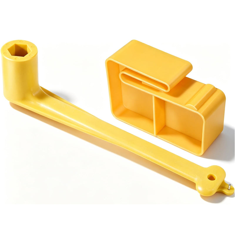 Marine 1-1/16" Propeller Wrench & Prop Stop Block Kit for All Outboard & Stern Drive (Mercury/Mercruiser/Yamaha) High-Visibility Yellow Corrosion-Resistant Outboard Prop Removal & Installation Kit 1-1/16" with Prop Stop