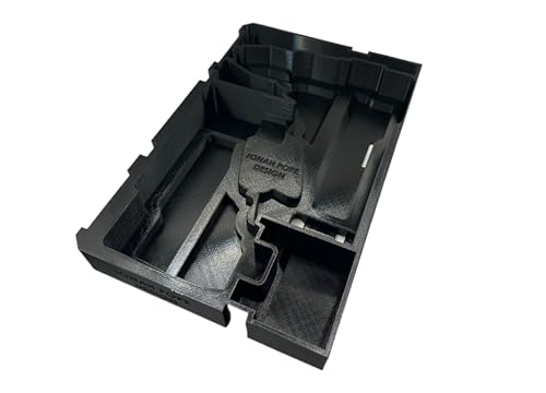 Jonah Pope Design 3d Printed Insert Designed for Milwaukee Packout Tool Box Drawer and M18 Drill and Impact Gen4 (Insert Only) (Black, Left) Black