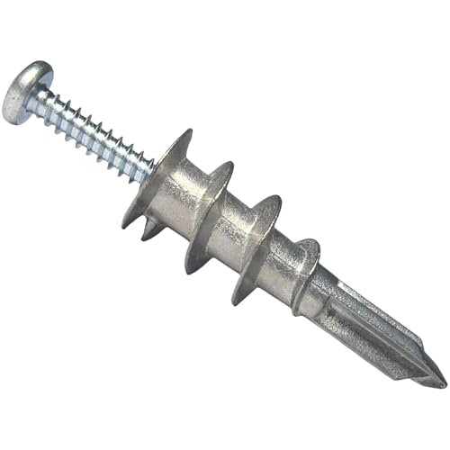 Santie #8 Zinc Self-Drilling Drywall Anchor Kit with Screws, 50 Pack (#8)-50 PC