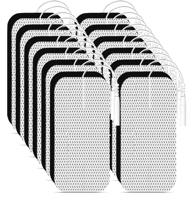 Tens Unit Electrode Pads 2"X4" 24Pcs Reusable 3rd Gen Upgraded Self-Stick Large Rectangular TENS Pads Replacement Compatible with TENS 7000, AUVON, Etekcity, TENKER, HealthmateForever TENS 2x4",24Pcs