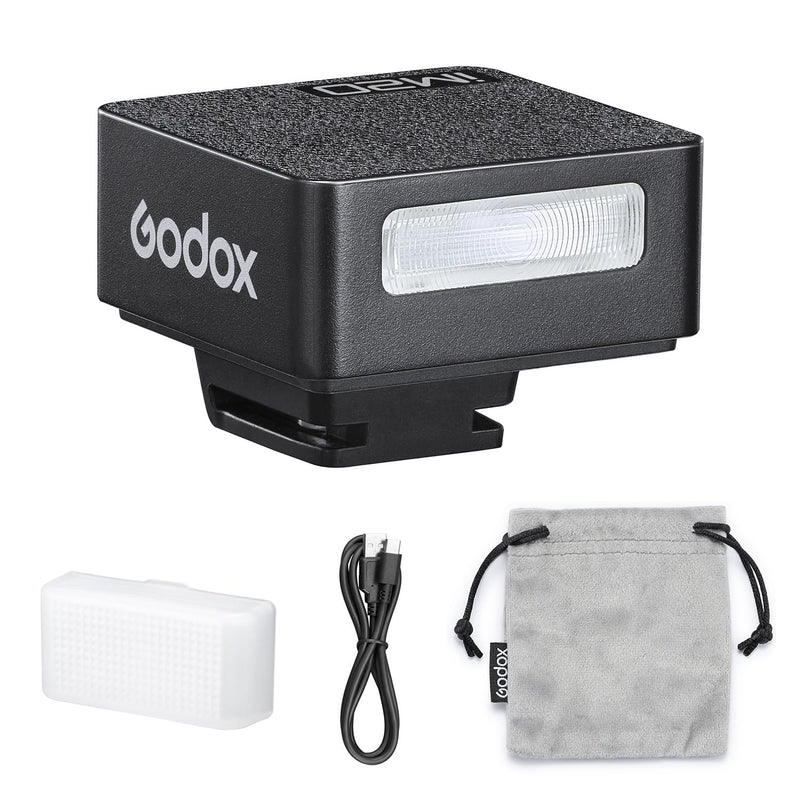 Godox Flash Godox iM20 Mini Flash Camera Flash with iM20DF White Diffuser - Black Color iM20(Black)+iM20DF