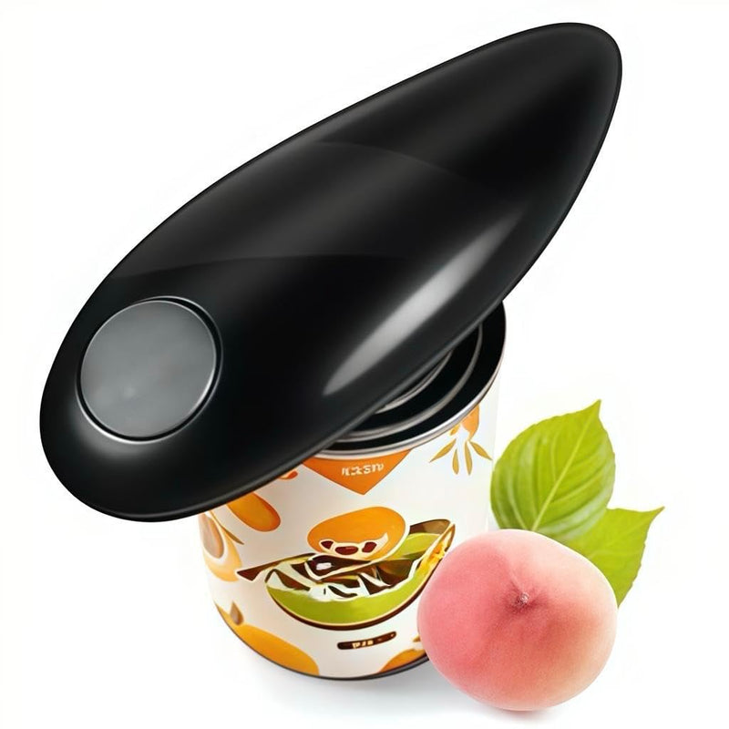 Black Electric Can Opener- (Black), Handheld opener and Smooth Edge Kitchen Gadget Can Openers for Seniors with Arthritis, with Extra Universal Opener (Jar, Bottle), Automatic Easy Open Black