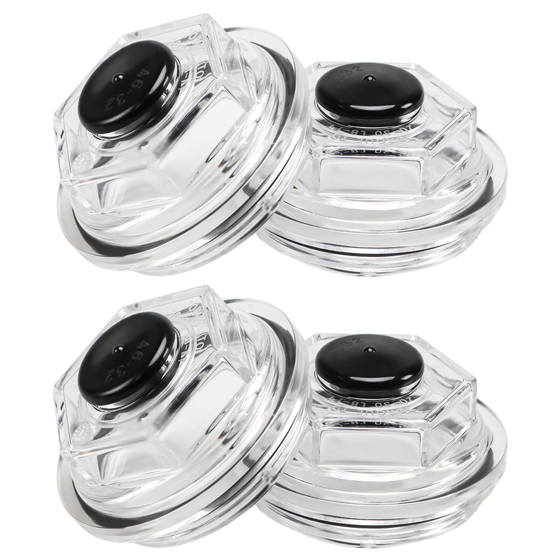 4pcs Oil Bath Dust Caps,2.75"-12Threads,Trailer Axle Cover Compatible with Dexter 6k-8K 8-218, 8-219, 8-232 General Duty Axles Built 1989 and older,Replace#:K71-038-00 2.75 Inches