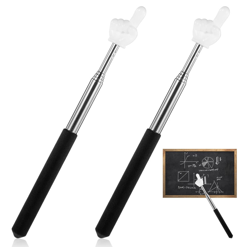 2 Pcs Finger Pointer Stick Teacher Pointer Sticks Finger Extendable Hand Pointers Classroom Pointers Fingers Classroom Hand Pointers Classrooms Supplies(Black)