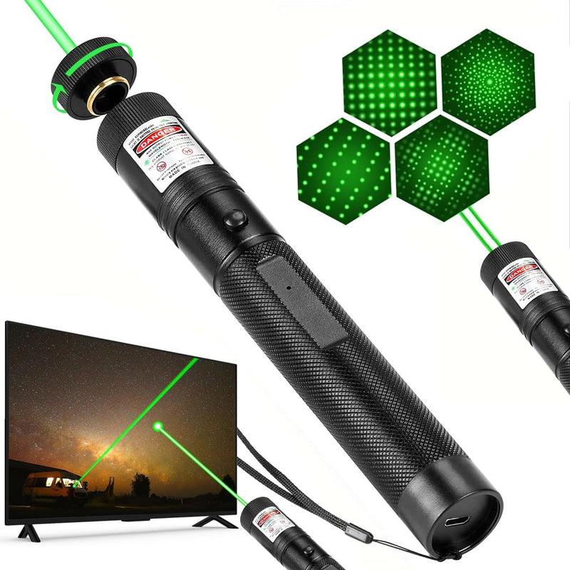  [AUSTRALIA] - Laser Pointer,High Power Laser Pointer, Green Laser Pointer Indicator Light, Long Range Pointer for Hiking, USB Charge