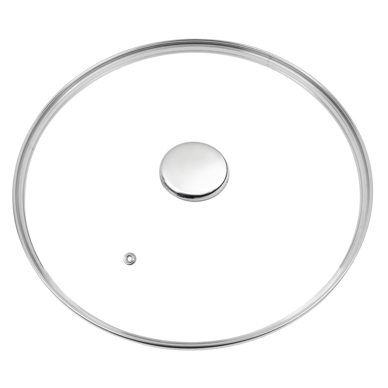 12.5" Tempered Glass Pan Lid with Steam Vent, Thickened to 4mm and Dishwasher Safe and Oven up to 480℉, Universal Lid Fit for Cast Iron Skillets, Frying Saute Pan, Cooking Pot 12.5 Inches Round and Silver