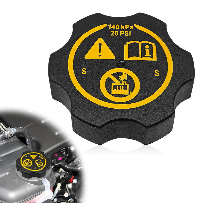 GM Equipment 13502353 Radiator Expansion Tank Cap Coolant Reservoir Cap Replacement Compatible with 2007-2019 Chevy GMC Cadillac Buick Saab Dodge Jeep Replaces 13502509 68249136AA 316702182
