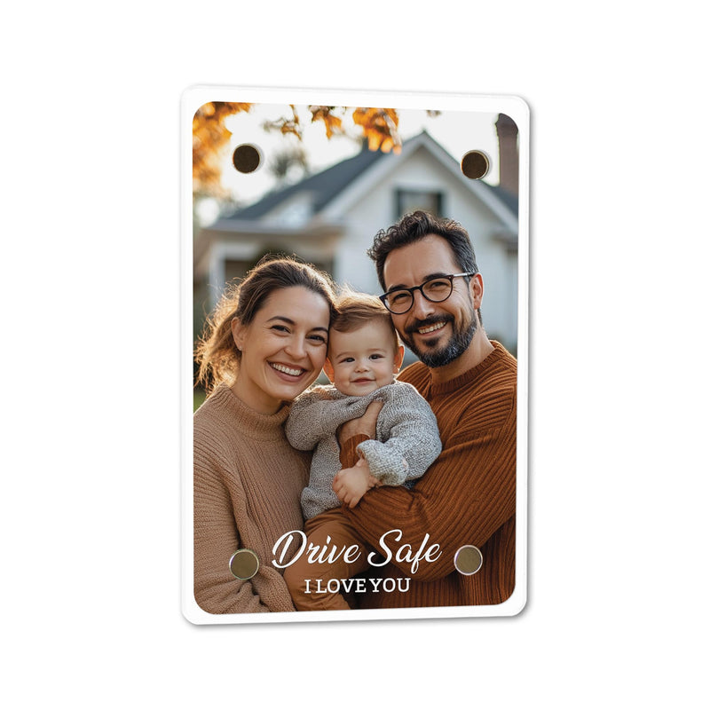 Drive Safe I Love You Visor Clip, Car Picture Holder, Sun Visor Photo Clip, Acrylic Magnetic Photo Clip, Car Picture Frame, Magnetic Photo Frames