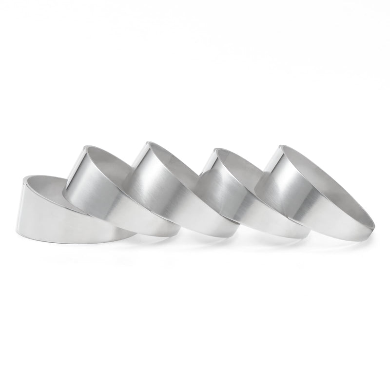 304 Stainless Steel Pie Cuts, 1.75'' Polished Exhaust Cutout Laser Cut and Deburred for Custom Exhaust System 5 Pcs 1.75''