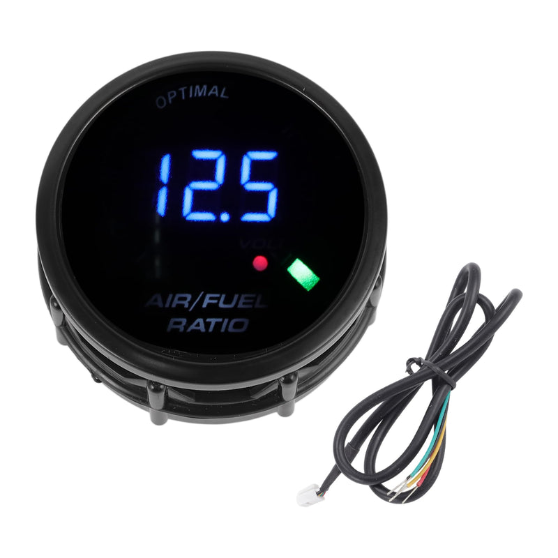 Air/Fuel Ratio Gauge 2" 52mm AFR Controller Gauge Colorful LED Digital Display Car Vehicle Automotive Universal Black Black Colorful
