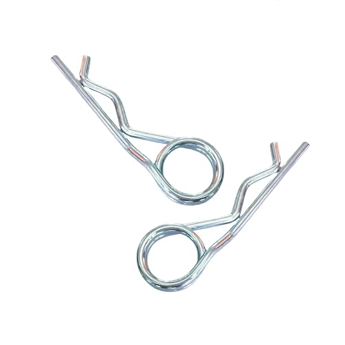Steel Double Ring R-Pin Wave Pin, Quick Lock Clout Pin for Farm Lawn Garden Locking Fasteners (0.31x6.02in(8x153mm) 2Pcs) 0.31x6.02in(8x153mm) 2Pcs