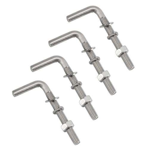 (30 Pieces) M5x50mm L Shaped Threaded Bolt Kits 304 Stainless Steel Foundation Anchor Bolts Square Screws Hooks For Hanging M5x50mm(30 Pieces)